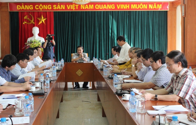 Joint Working Group holds a meeting to review its task performance in guiding and assisting the Vietnam Buddhist Sangha for the United Nations Day of Vesak 2014 in Vietnam